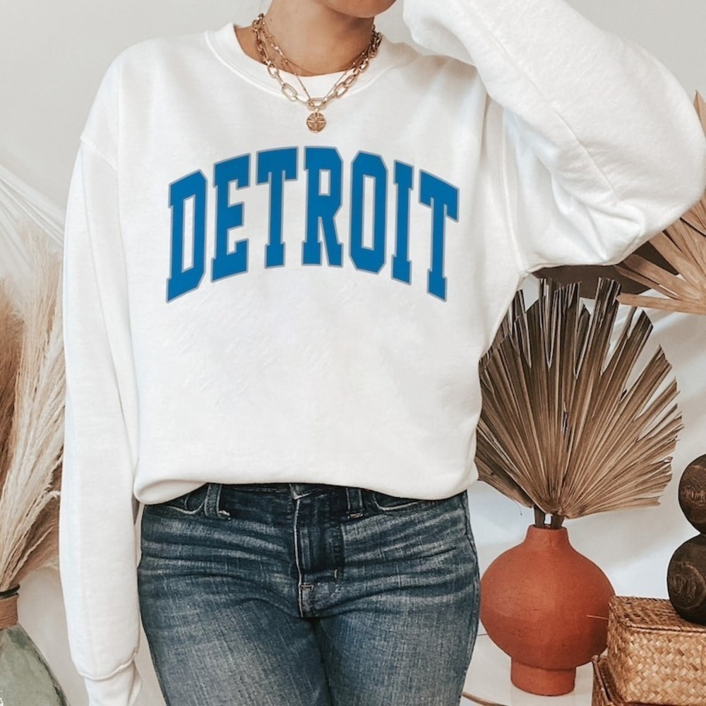 Vintage Style Detroit Football Sweatshirt, Detroit Lions Football Sweatshirt